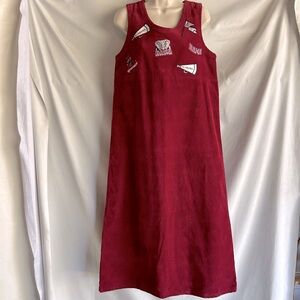 Roll Tide! Alabama NCAA Vintage Corduroy Embroidered Maxi Dress | Size Medium